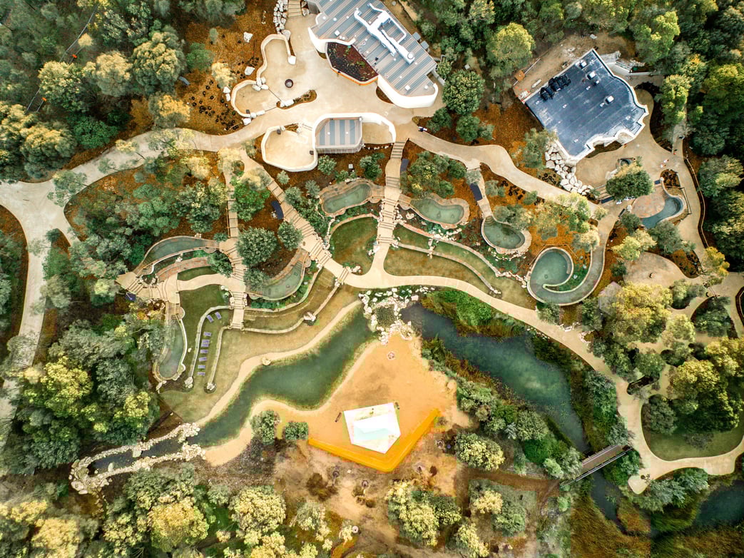 Bath House Amphitheatre drone image