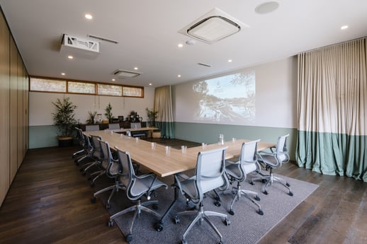 The inside of a boardroom