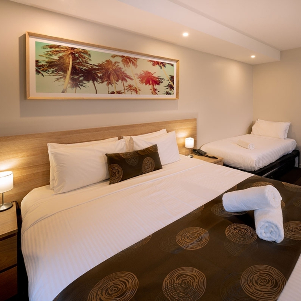 The interior view of a room at the Boathouse Resort