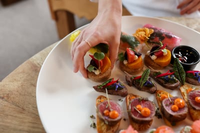 A selection of canapes