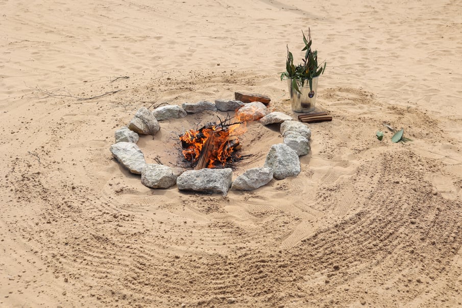 A fire in the cultural meeting space