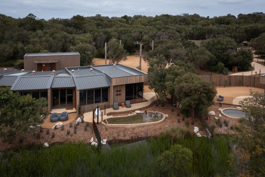 The exterior of the Eco Lodges