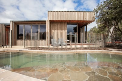 The outside of a whole lodge