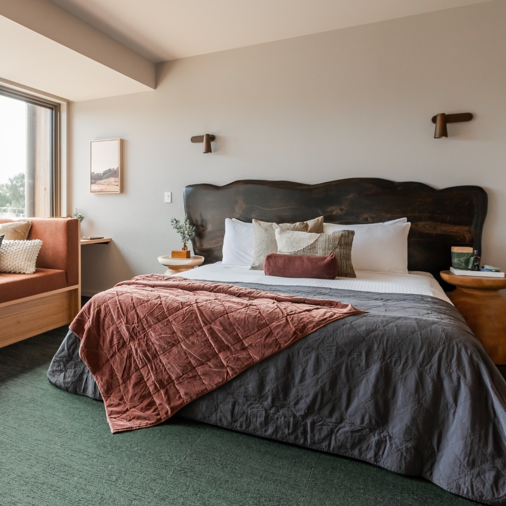 The inside of a Springs Room in the Eco Lodges