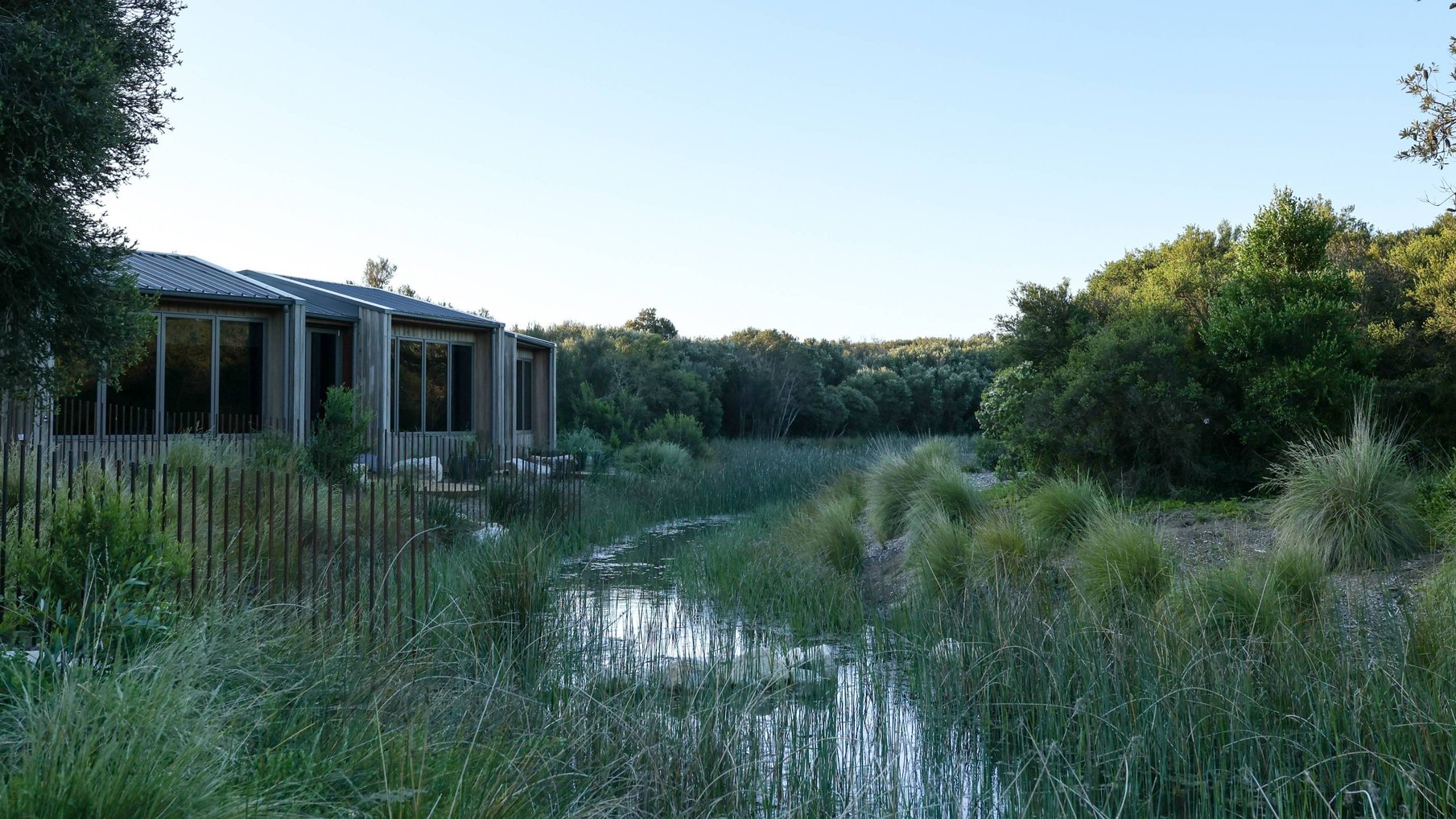 The outside of the Eco Lodges