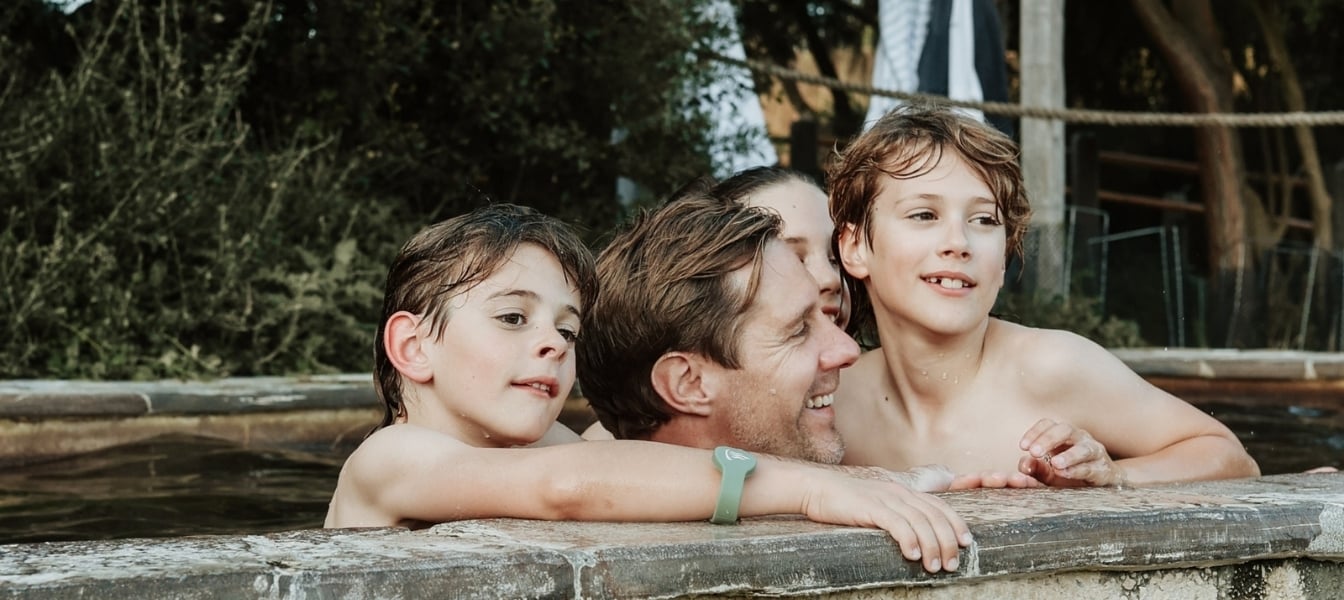 A dad with all his friends