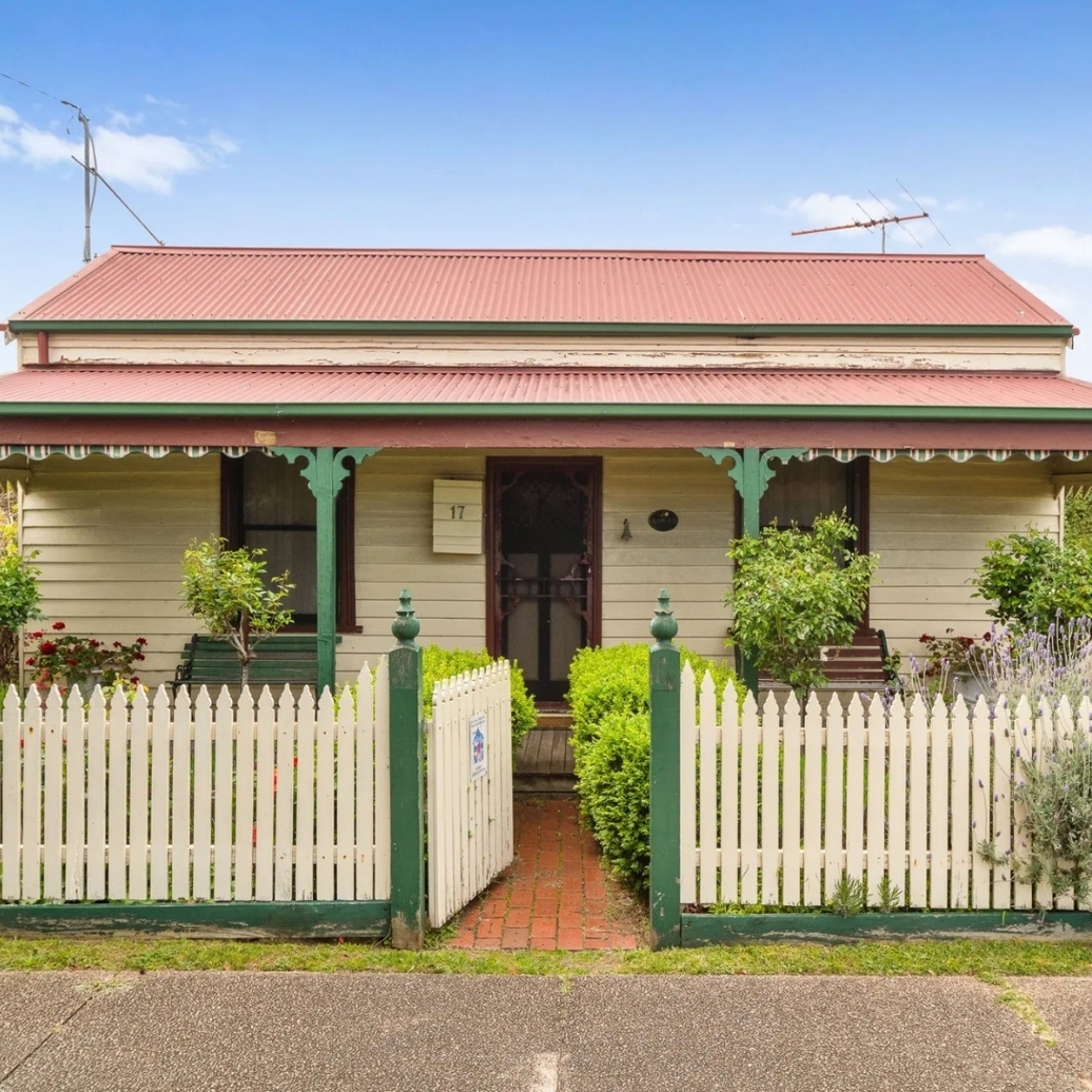 The exterior of an old style cottage