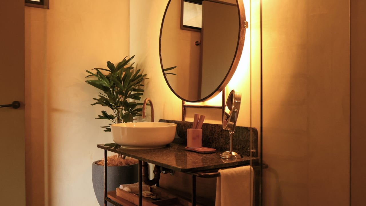 The Glamping bathroom