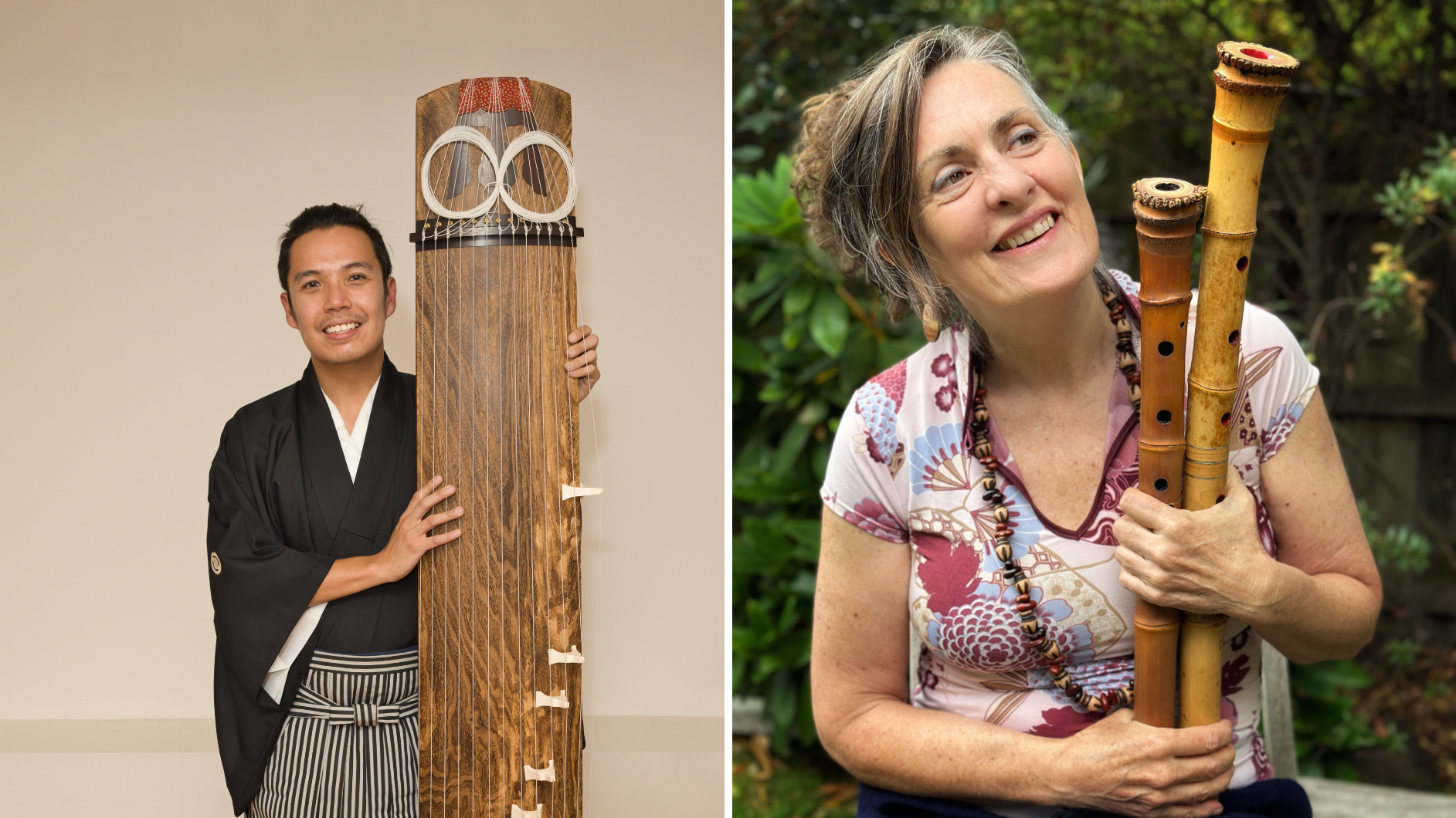 Anne Norman (shakuhachi) and Brandon Lee (koto)