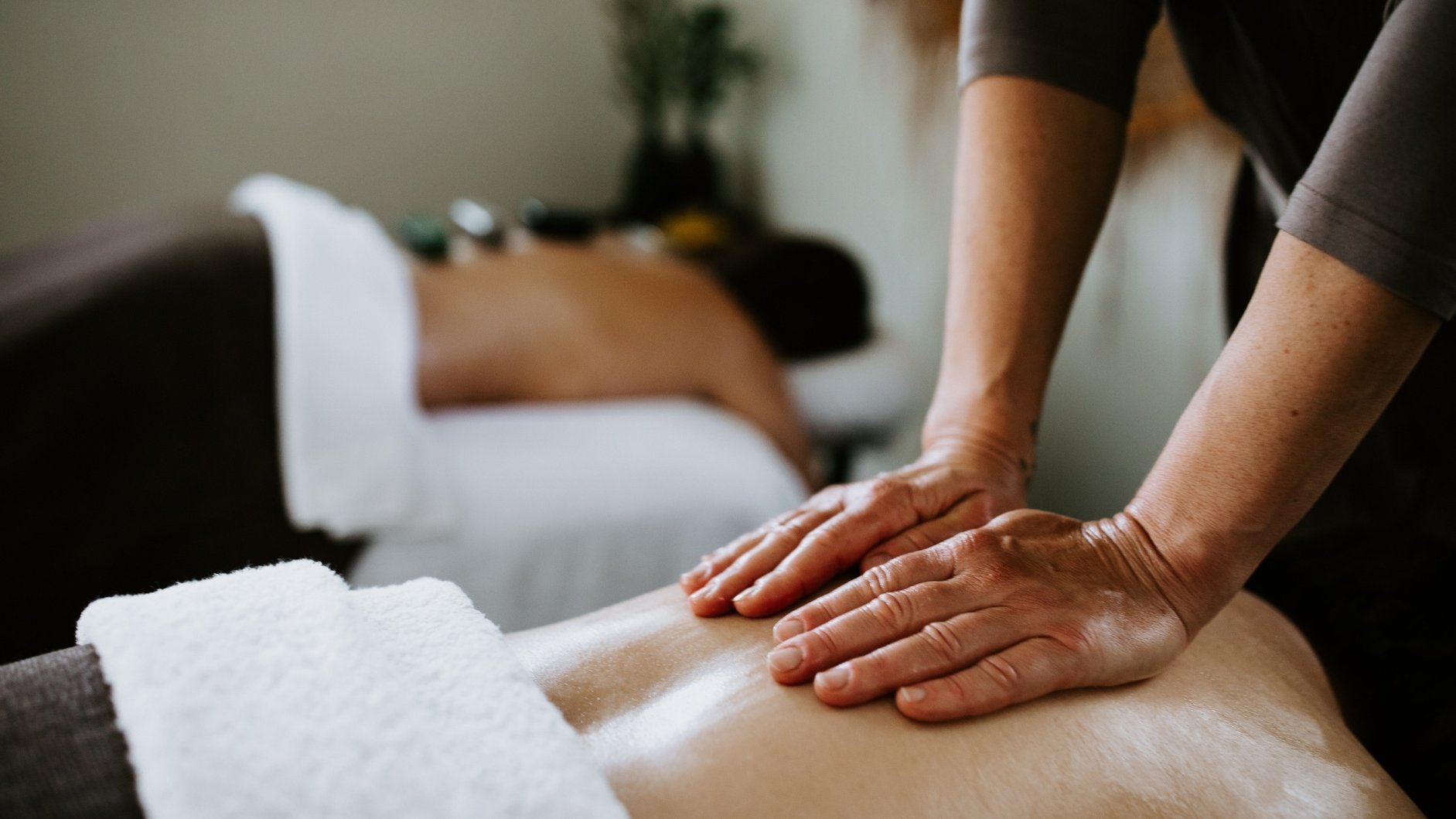 Two people having a massage