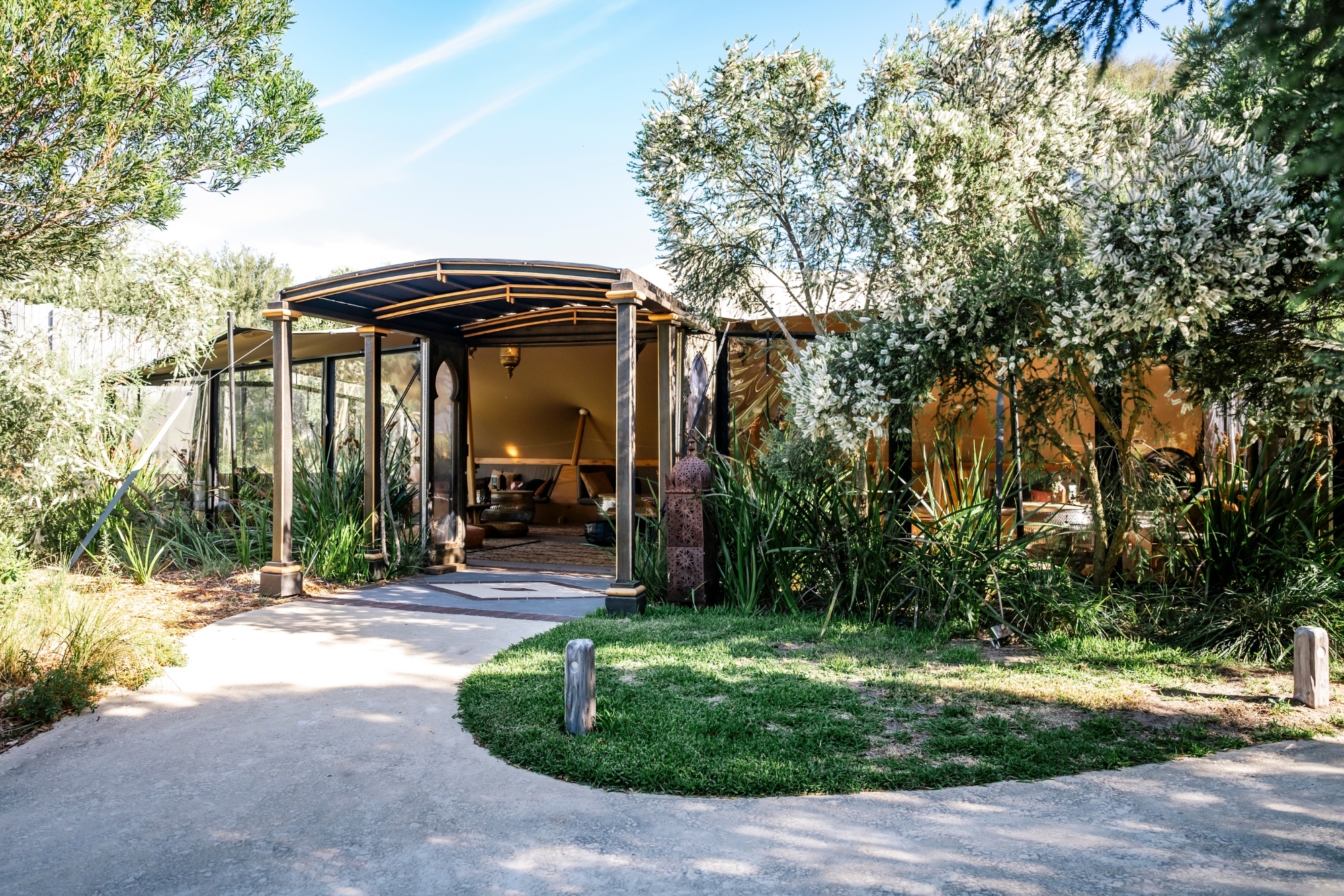 The outside of the Moroccan Pavilion