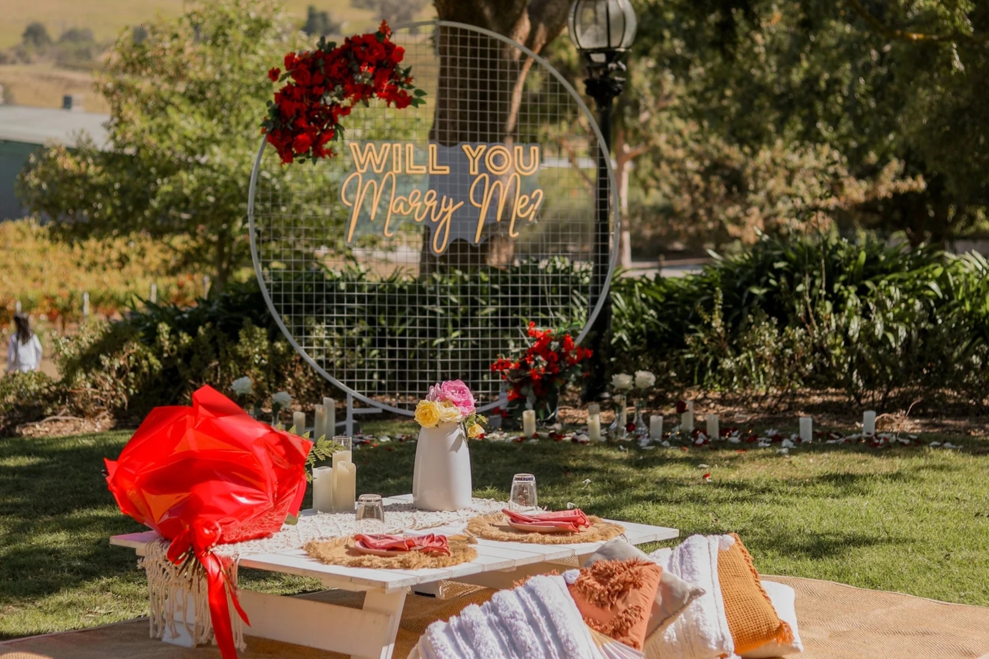 A set up for a marriage proposal