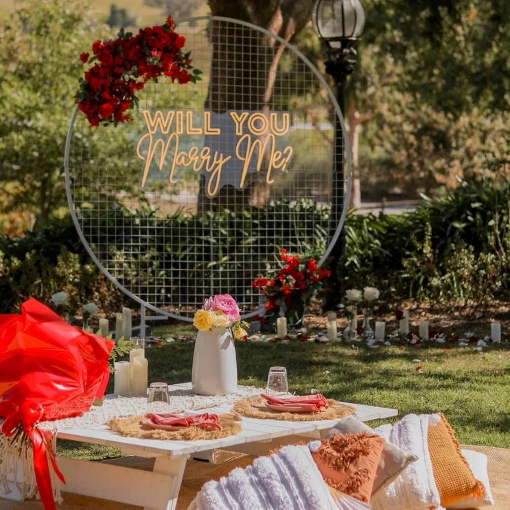 A set up for a marriage proposal