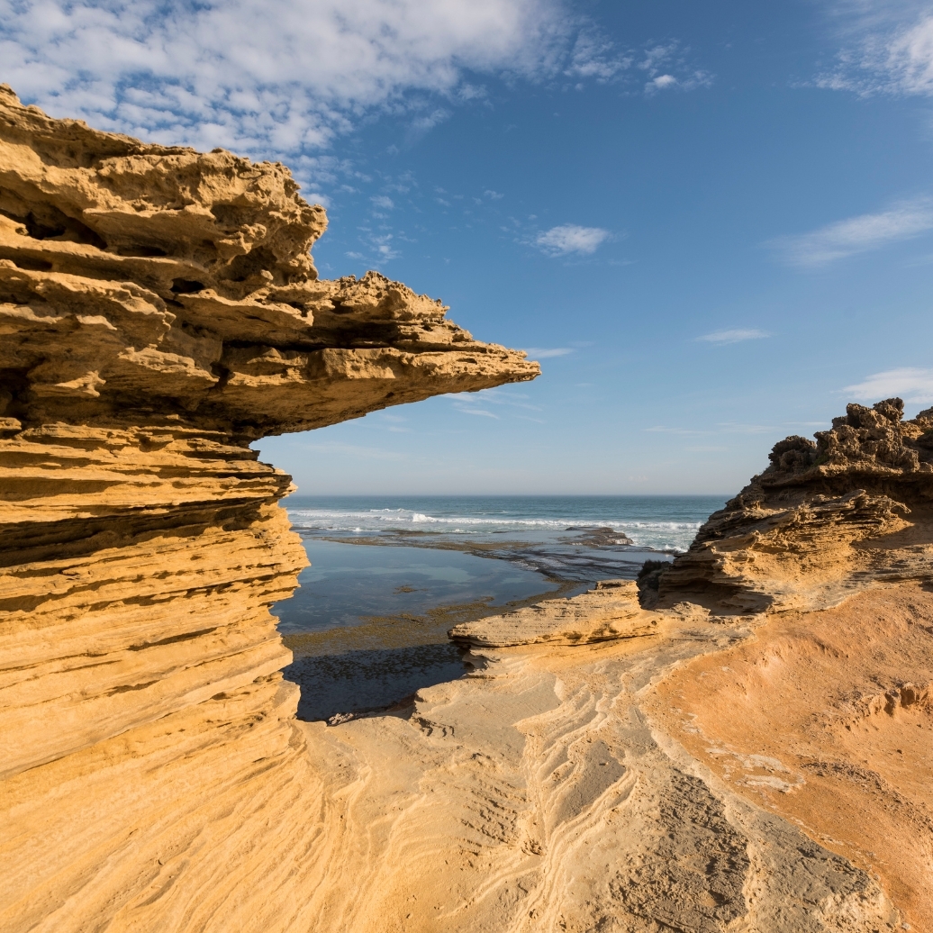 Sandbanks and cliffs at Portsea beach