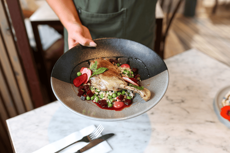 A plate of seasonal produce