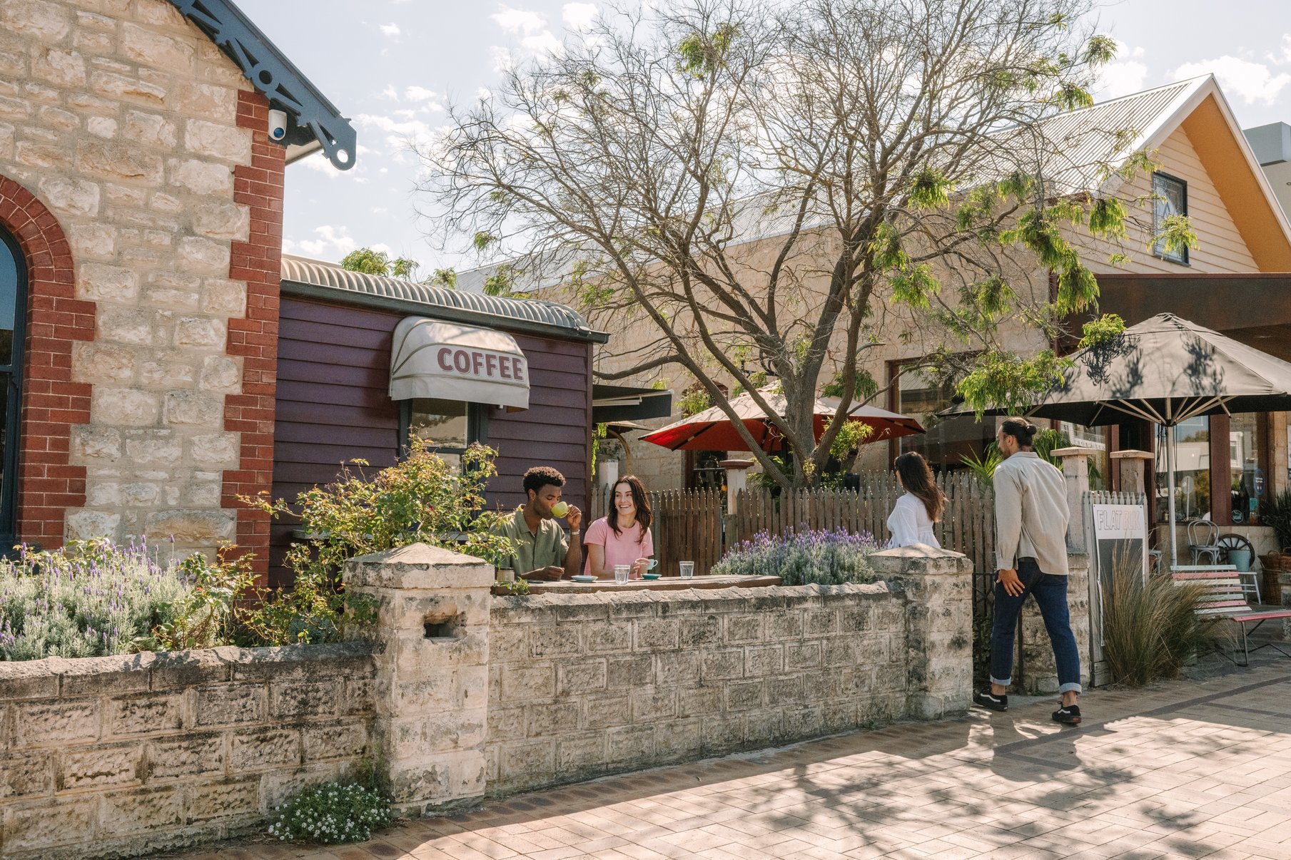People walking through Sorrento Main Street