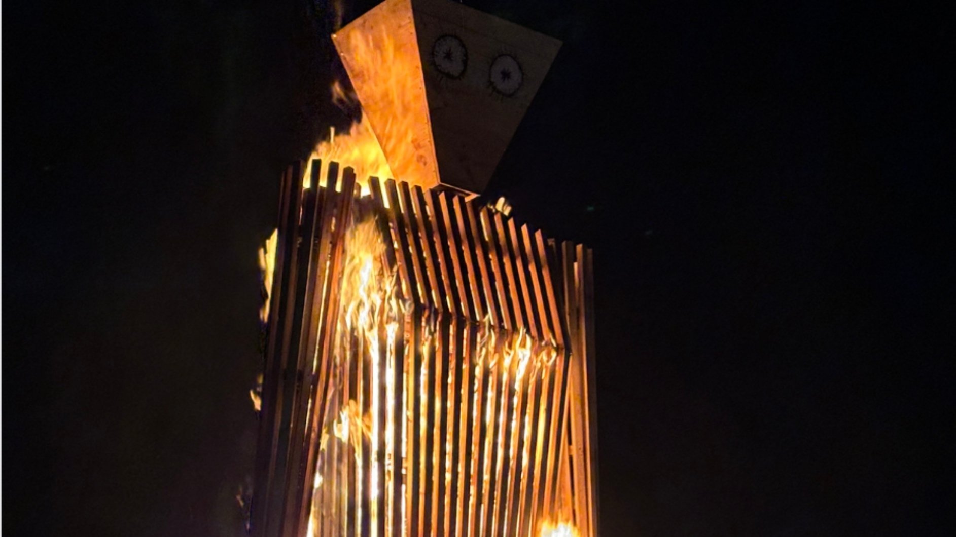 The burning man at Sorrento Solstice
