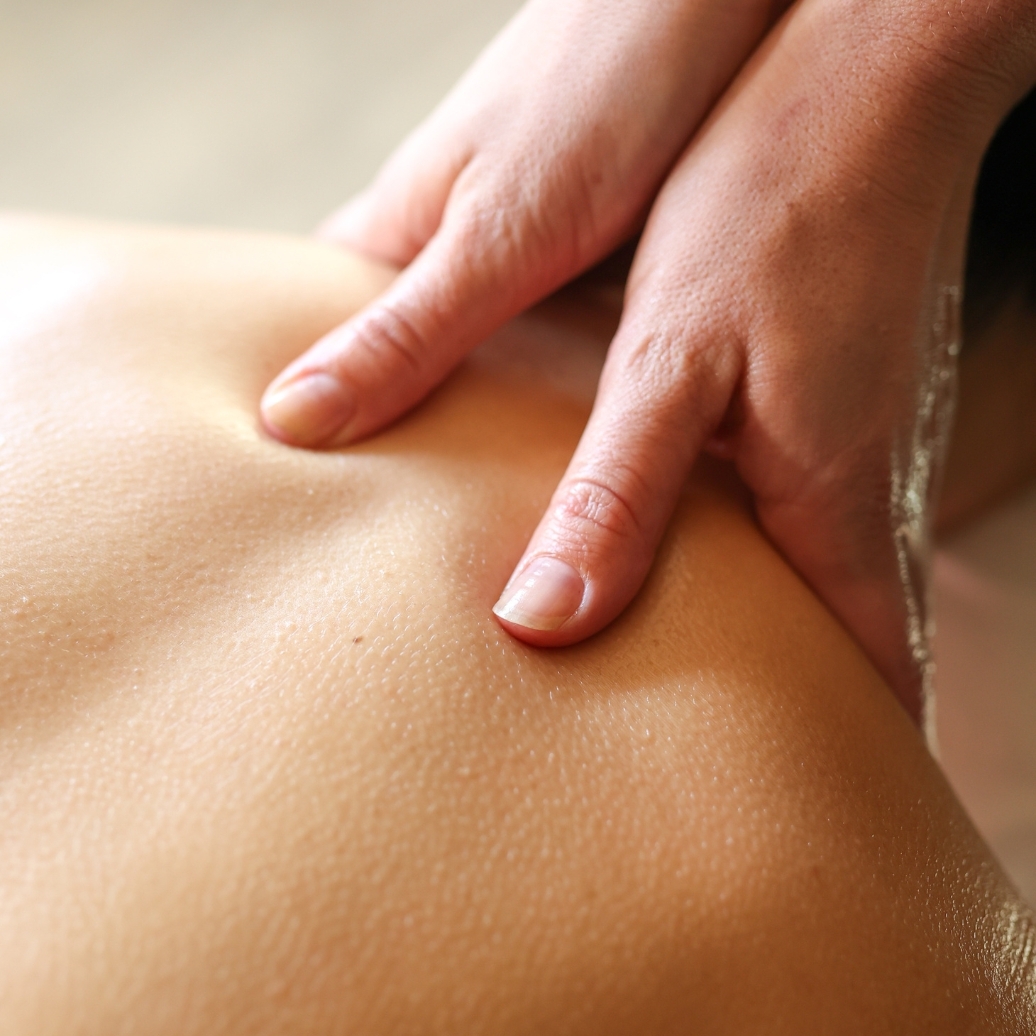 A person receiving a massage