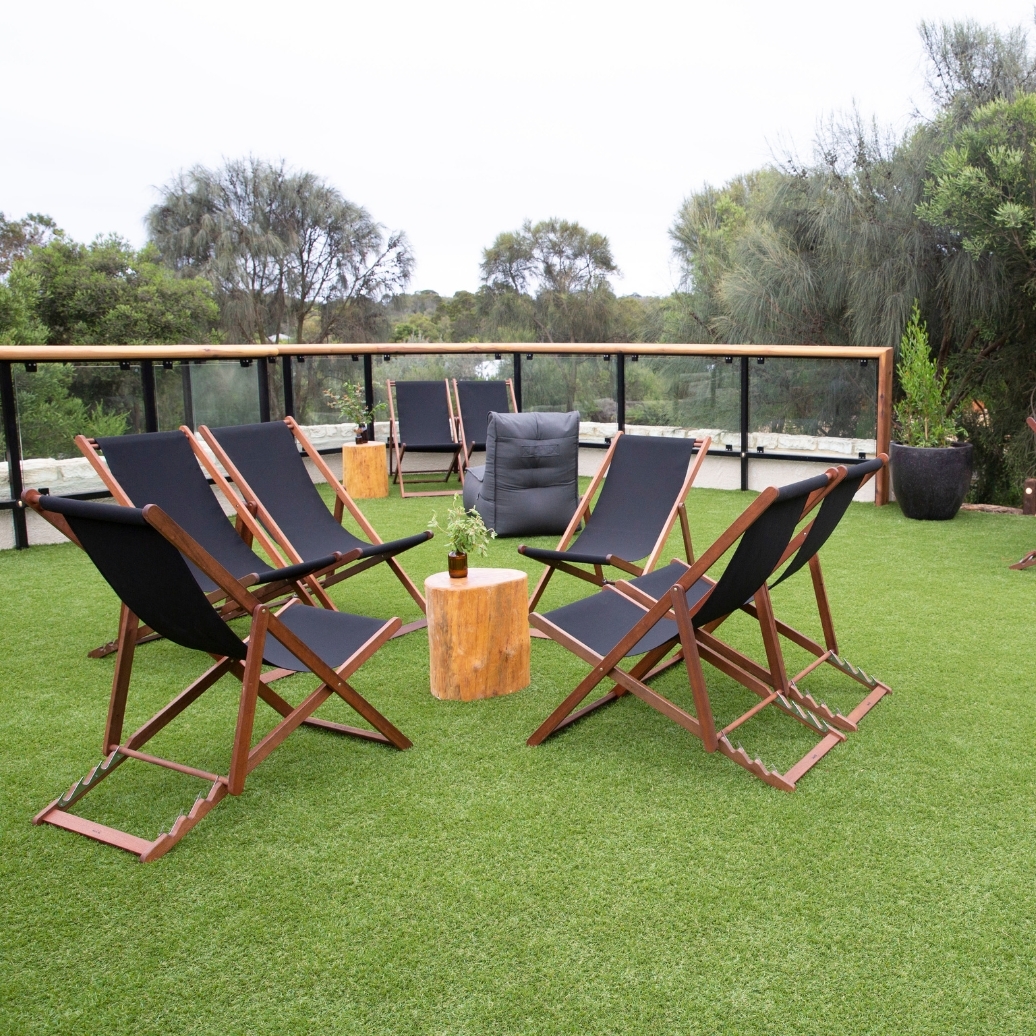 Deck chairs on the sun lounge