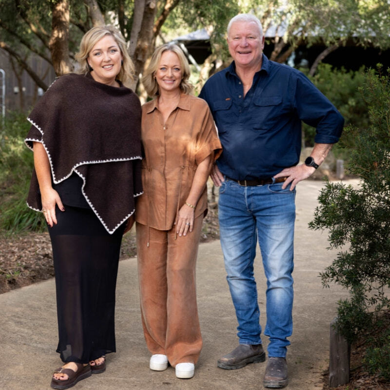 Ange, Shelly and Scotty from The Block