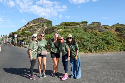 A group taking part in Walk for Relief
