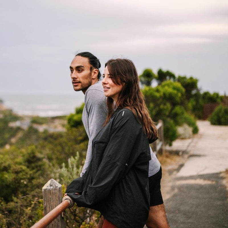 Two people looking out to the view at Portsea