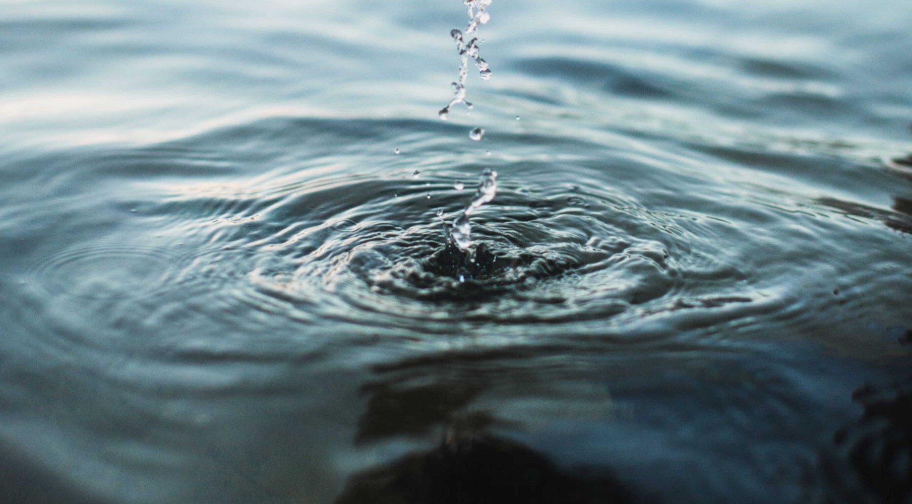 A droplet of water