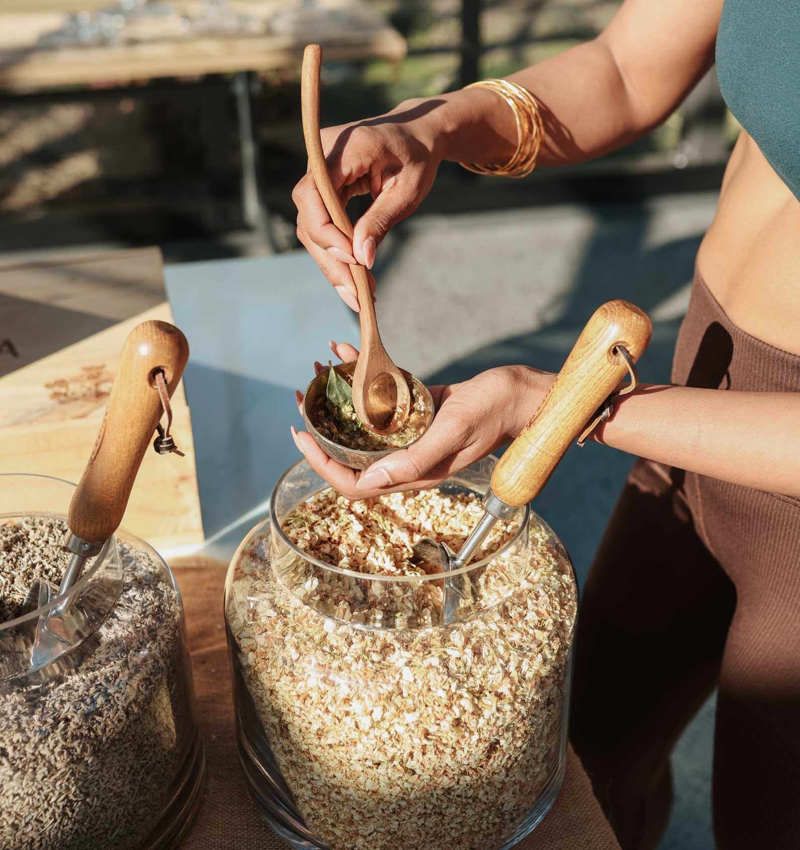 A person taking part in a Apothecary Wellness Workshop
